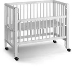 tiSsi Beistellbett Sophie, Wei&szlig;, Holz, Buche, massiv, 94x46x42 cm,