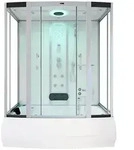 Home Deluxe Dampfdusche, Wei&szlig;, Glas, 90 cm, Badezimmer, Baden & Duschen,