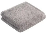 Vossen Handtuch Vegan Life, Silber, Textil, Uni, 50x100 cm, Made in Austria,