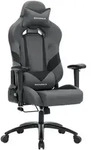 Gamingstuhl, Schwarz, Dunkelgrau, Metall, Kunststoff, Textil, F&uuml;llung: