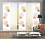 Fl&auml;chenvorhang, Orange, Textil, Abstraktes, 60x245 cm, Seidenoptik, mit Paneelwagen,