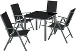 tectake Sitzgruppe, Anthrazit, Kunststoff, Loungem&ouml;bel, Gartenlounge-Sets