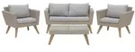 Beliani Lounge-Set, Beige, Kunststoff, Loungem&ouml;bel, Gartenlounge-Sets