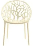 CLP Gartenstuhl, Creme, Kunststoff, 59x80x60 cm, Gartenm&ouml;bel, Gartenst&uuml;hle,