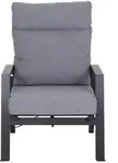 Siena Garden Loungesessel, Anthrazit, Metall, Kunststoff, Textil, F&uuml;llung: