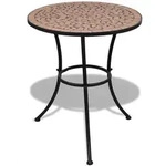 vidaXL Bistrotisch, Braun, Keramik, 60x70x60 cm, Gartenm&ouml;bel, Gartentische,
