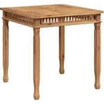 vidaXL Garten-Esstisch, Braun, Holz, Quadratisch,quadratisch, S&auml;ule, 80x80x80 cm,