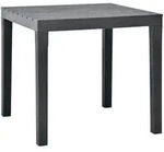 vidaXL Gartentisch, Anthrazit, Kunststoff, Quadratisch,rechteckig, S&auml;ule, 78x72x78