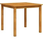 vidaXL Gartentisch, Braun, Holz, Quadratisch,quadratisch, S&auml;ule, 85x74x85 cm,