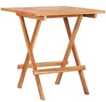 vidaXL Bistrotisch, Braun, Holz, quadratisch, 60x65x60 cm, Gartenm&ouml;bel,