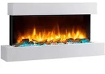 Elektrokamin Balderia Ignis, Wei&szlig;, Metall, Holzwerkstoff, 110x57x25 cm,