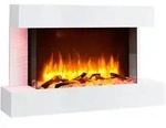 Elektrokamin Balderia Aidan, Wei&szlig;, Metall, Holzwerkstoff, 100x63x24 cm,