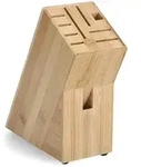 Zeller Present Messerblock, Natur, Holz, Bambus, 9x22x22 cm, Kochen, K&uuml;chenmesser,