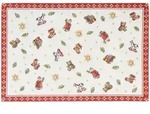 Villeroy & Boch Platzdeckchen Toy ́s Delight, Creme, Rot, Textil, Weihnachten,