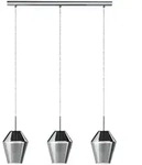 Eglo H&auml;ngeleuchte Murmillo, Schwarz, Chrom, Metall, Glas, l&auml;nglich,l&auml;nglich,
