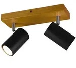 Trio Leuchten Strahler Marley, Schwarz, Holz, Metall, 16x9x26 cm, Lampen & Leuchten,