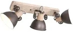 Deckenspots, Anthrazit, Kupfer, Holz, Metall, Eiche, 59x19x23 cm, drehbar, Lampen &