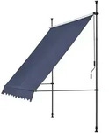 pro.tec Klemmmarkise, Dunkelblau, Textil, Metall, 350x309x120 cm, Sonnen- &
