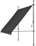 pro.tec Klemmmarkise, Schwarz, Textil, Metall, 350x309x120 cm, Sonnen- & Sichtschutz,