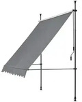 pro.tec Klemmmarkise, Hellgrau, Textil, Metall, 350x309x120 cm, Sonnen- &