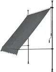 pro.tec Klemmmarkise, Grau, Textil, Metall, 150x309x120 cm, Sonnen- & Sichtschutz,