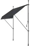 pro.tec Klemmmarkise, Schwarz, Textil, Metall, 150x309x120 cm, Sonnen- & Sichtschutz,