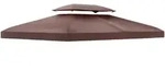 Outsunny Pavillondach,, Braun, Kunststoff, 400x20x300 cm, Sonnen- & Sichtschutz,