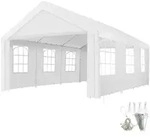 tectake Pavillon, Wei&szlig;, Kunststoff, Rechteckig, 400x315x600 cm, Sonnen- &