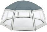 Bestway Pool&uuml;berdachung, Grau, Wei&szlig;, Kunststoff, Glas, 295 cm, SGS-gepr&uuml;ft,