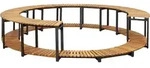 vidaXL Whirlpool-Verkleidung, Braun, Holz, Rund, 273x53x273 cm, Freizeit, Pools und