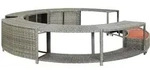 vidaXL Whirlpool-Umrandung, Grau, Kunststoff, Rund, 283x55x283 cm, Freizeit,...