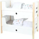 small foot Puppenbett Little Button, Mehrfarbig, Holz, Textil, 50x48x28 cm,