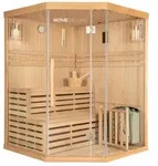 Home Deluxe Sauna, Natur, Holz, 150x200x150 cm, Freizeit, Wellness, Sauna