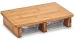 Zeller Present Schneidebrett, Natur, Holz, Kunststoff, Bambus, 41x27x9 cm,