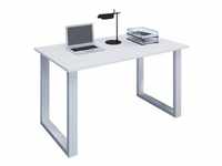 Mid.you Schreibtisch, Weiß, Holzwerkstoff, rechteckig, U-Form, 80x76x140 cm, in