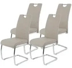 P & B Schwingstuhl-Set, Cappuccino, Metall, Textil, Rundrohr, 43x98x59 cm,