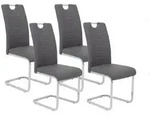 P & B Schwingstuhl-Set, Grau, Metall, Textil, eckig, C-Form, 44x104x57.5 cm, mit