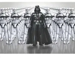 Disney Fototapete Star Wars, Grau, Schwarz, Wei&szlig;, Papier, 368x254 cm, Fsc, Made in