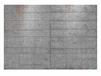 Komar Fototapete, Grau, Papier, Betonoptik, 368x254 cm, Fsc, Made in Germany, Tapeten