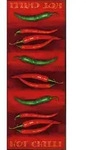 wash+dry K&uuml;chenl&auml;ufer Hot Chilli, Gr&uuml;n, Rot, Kunststoff, Graphik, rechteckig,