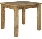 Mid.you Esstisch, Braun, Holz, Mangoholz, massiv, quadratisch, eckig, 80x76x80 cm,
