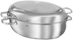 R&ouml;sle Br&auml;ter Elegance, Edelstahl, Metall, 8 L, oval, 31x42.5x21 cm,