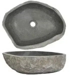 vidaXL Waschbecken, Anthrazit, Stein, 41x15x53 cm, Badezimmer, Waschbecken &