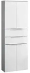 Mid.you Hochschrank Kara, Wei&szlig;, Metall, 2 F&auml;cher, 2 Schublade(n) Schubladen,