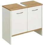 Carryhome Waschbeckenunterschrank, Wei&szlig;, Eiche, Kunststoff, 62x54x28 cm, Made in