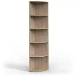 Vicco Eckregal, Sonoma Eiche, Holzwerkstoff, 6 F&auml;cher, Formgebogen, 40x180x40 cm,