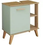 Xora Waschbeckenunterschrank Salvie, Eiche, Salbeigr&uuml;n, Holzwerkstoff, Eiche, 1