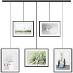Umbra Collagen-Bilderrahmen, Schwarz, Metall, Glas, 5-teilig, 79.4x3.18x69.5 cm,