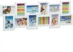Relaxdays Bilderrahmen, Wei&szlig;, Kunststoff, Wellpappe, 81x30x2 cm, Bilder und