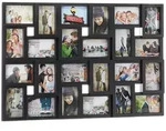 Relaxdays Bilderrahmen, Schwarz, Kunststoff, Wellpappe, 86x57x3 cm, Bilder und